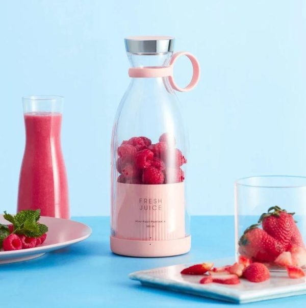 Mini Portable Blender Electric Fruit Juicer Mixers 380 Ml Rechargeable (random Color)