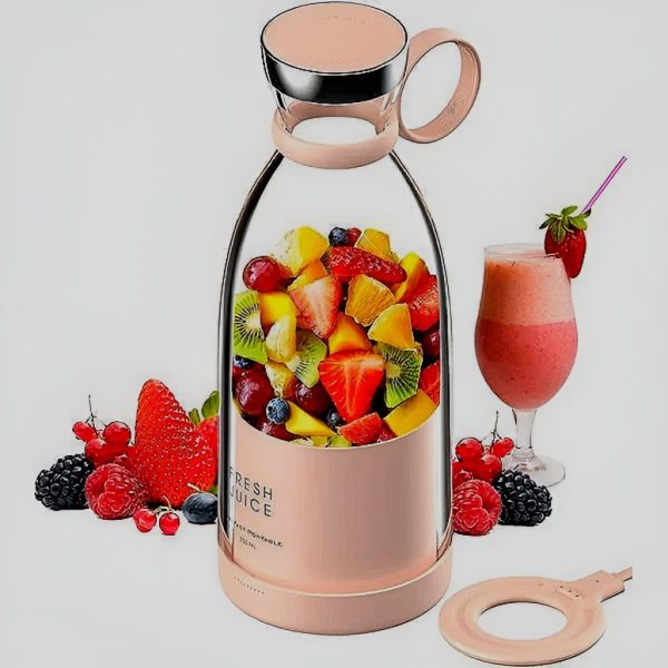 Mini Portable Blender Electric Fruit Juicer Mixers 380 Ml Rechargeable (random Color)