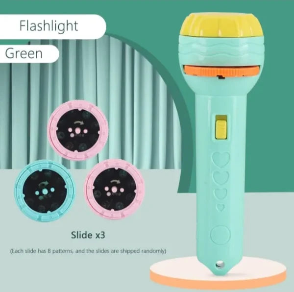 Slide Projector Torch Projection Light,children’s Flashlight Toy Projection Flashlight Early Education Picture