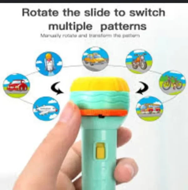 Slide Projector Torch Projection Light,children’s Flashlight Toy Projection Flashlight Early Education Picture