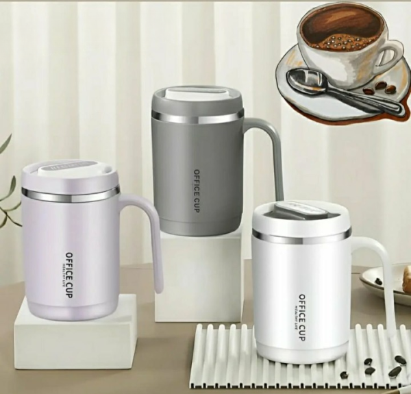 Premium Clear Cap Mug With Lid For Coffee,tea &milk 500 Ml (random Color)