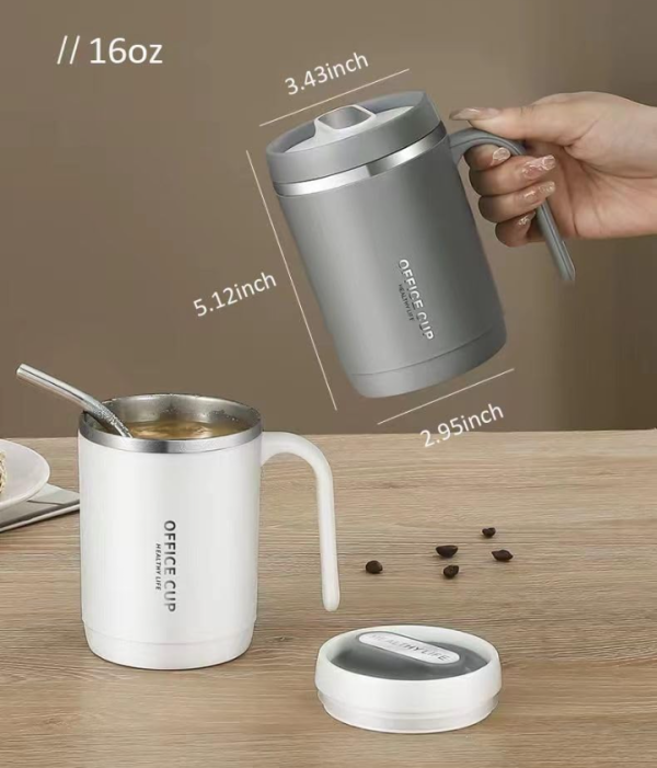 Premium Clear Cap Mug With Lid For Coffee,tea &milk 500 Ml (random Color)
